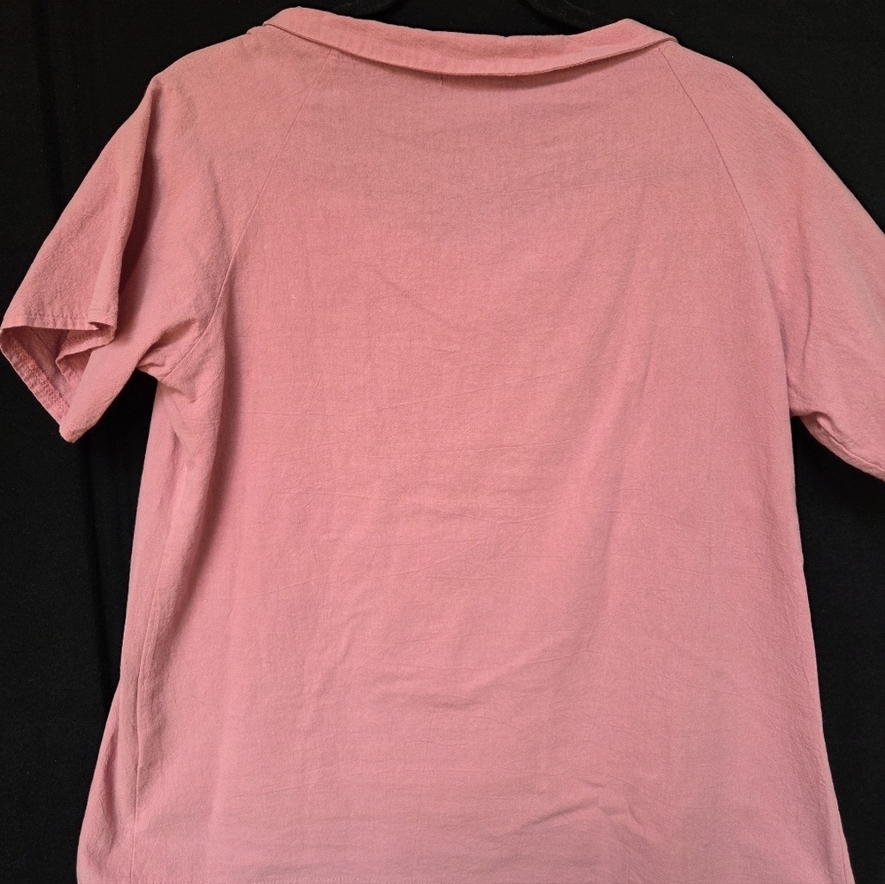 Misslook Pink Women's Top Large Peter Pan Collar - Picture 2 of 7